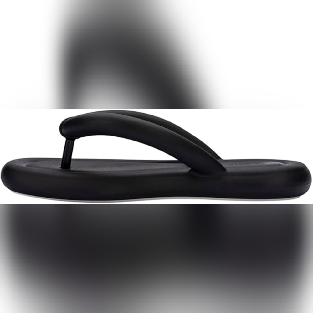 Melissa Black Platform Flip-Flop Sandals - Picture 3 of 6